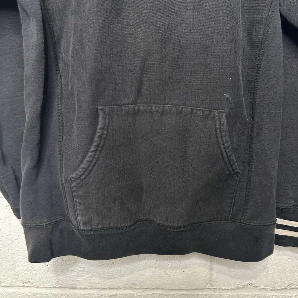 Supreme Black Embroidered Pullover Striped Hoodie “Black” Men’s Medium