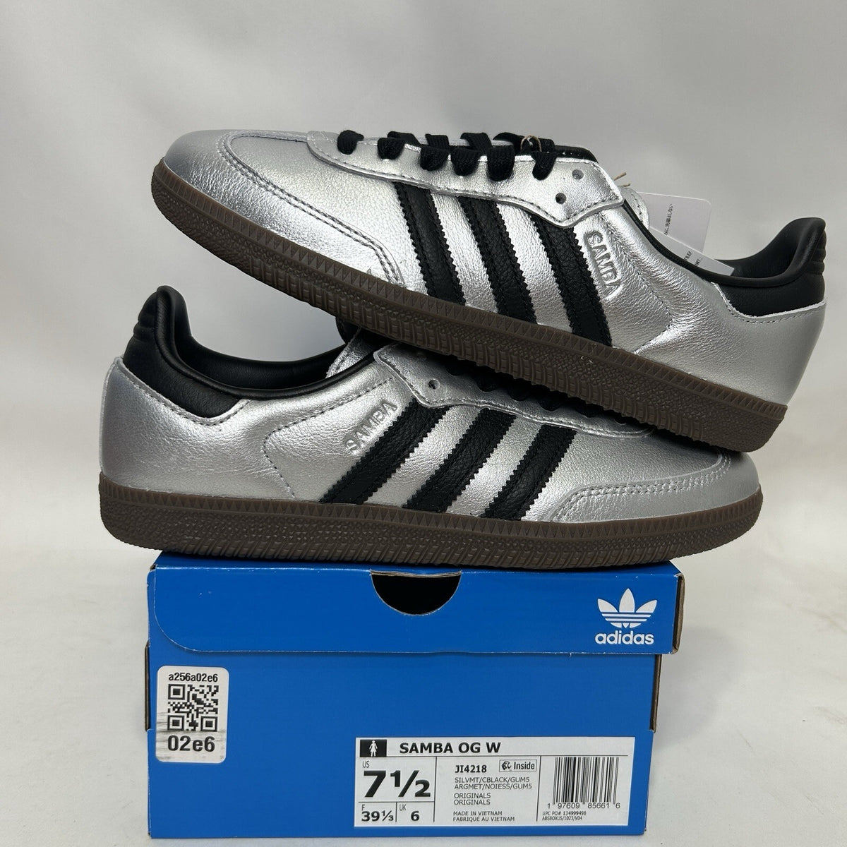 adidas Samba OG WMNS “Silver Metallic” JI4218 Women’s 7.5 New