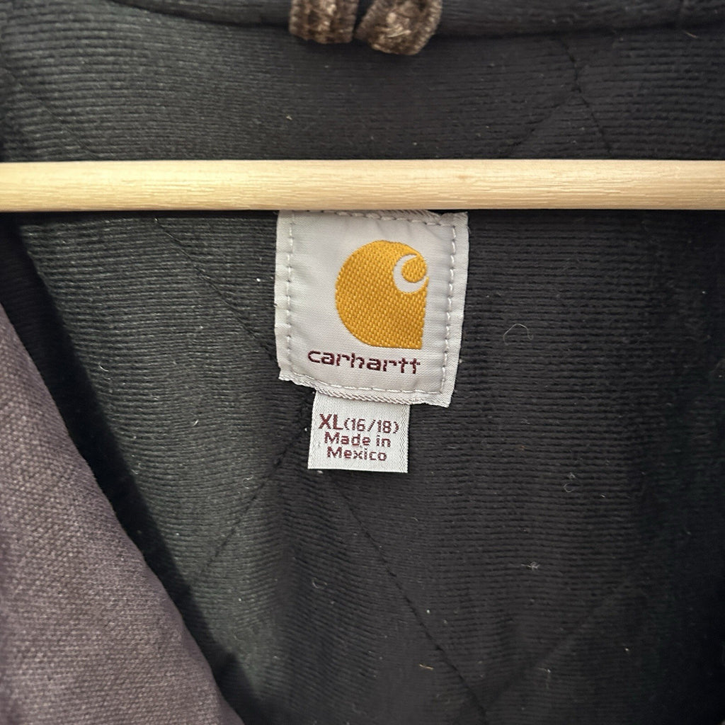 Y2K Carhartt Quilted Hooded Active Jacket “Dark Brown” WJ130 DKB Women’s XL