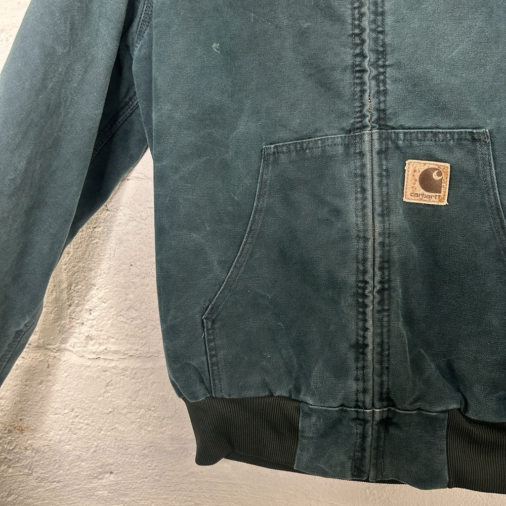 Vintage Carhartt Quilted Hooded Active Jacket “Hunter Green” J06 HTG Men’s Med