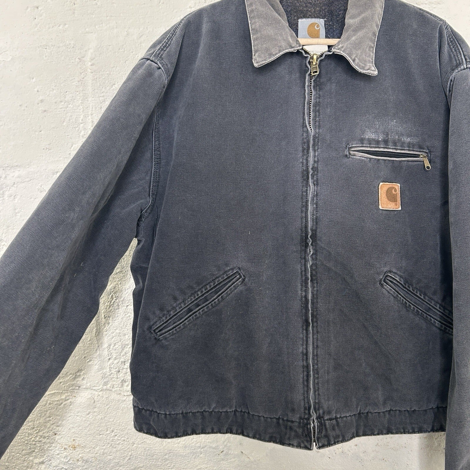 Vintage Carhartt Blanket-Lined Detroit Jacket “Petrol Grey” J97 PTL Men’s XL