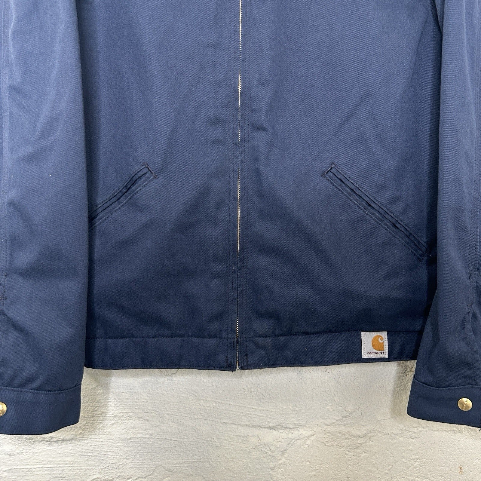 Y2K Carhartt Twill Quilt-Lined Detroit Jacket “Navy Blue” J293 NVY Men’s Large