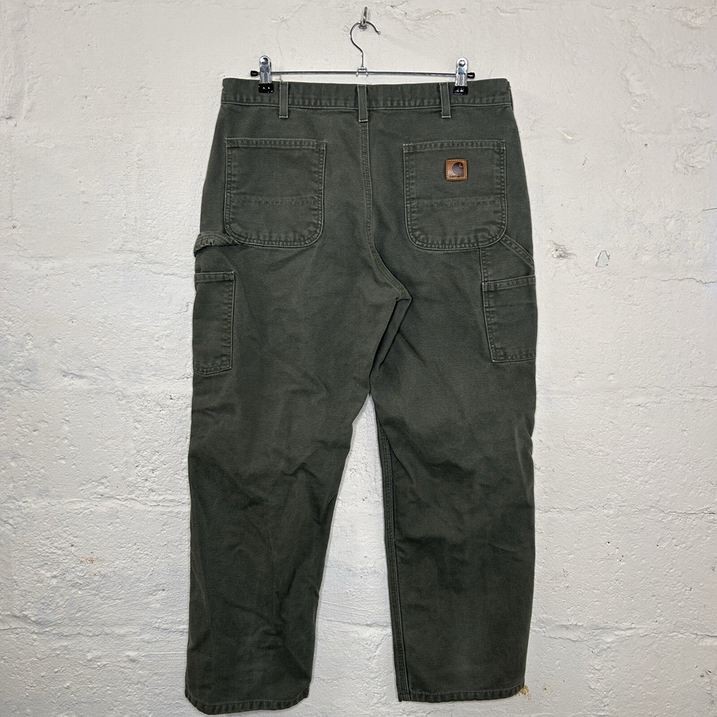Carhartt Dungaree Fit Carpenter Pants “Moss Green” B11 MOS Size 36x30