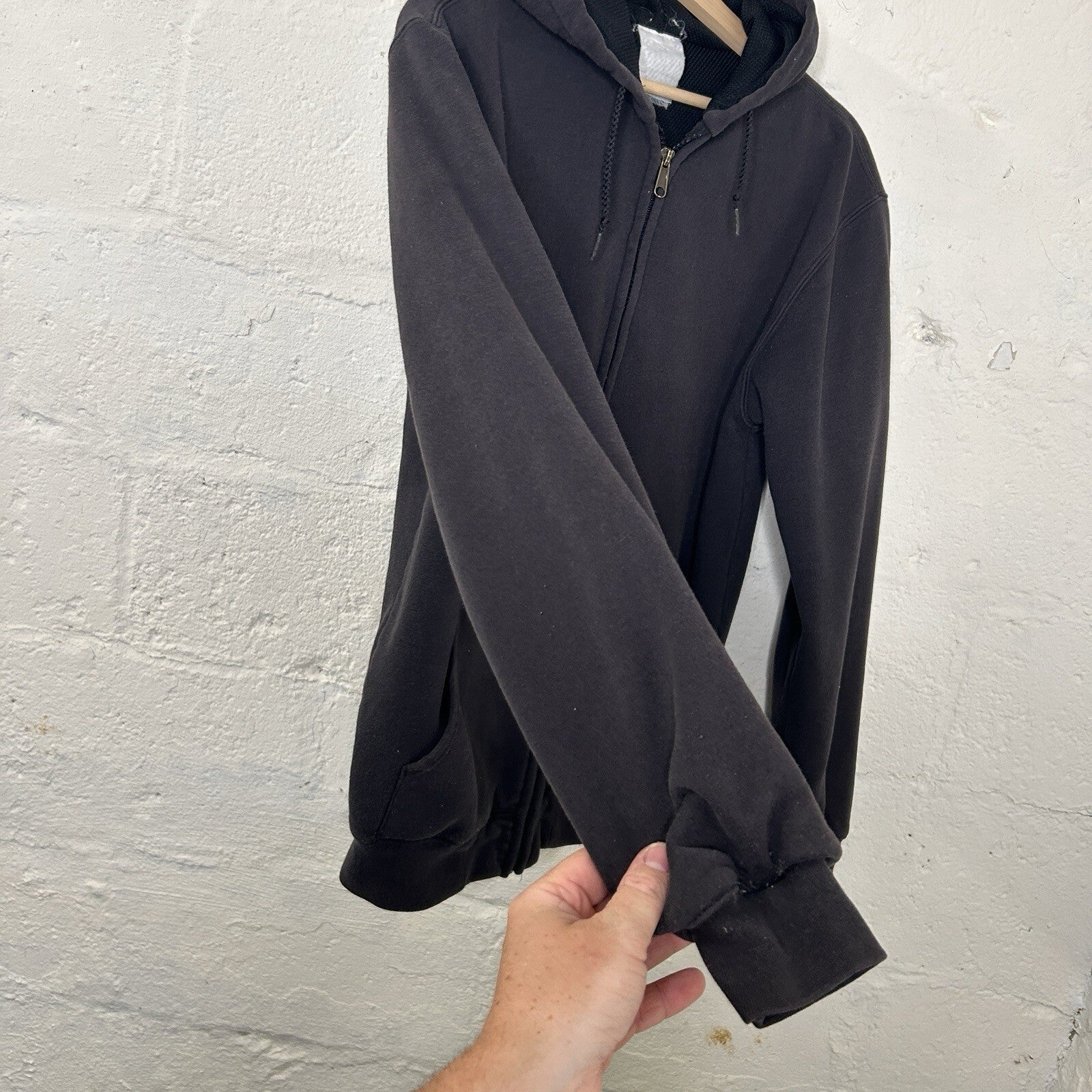 Vintage Carhartt Thermal-Lined Zip Hoodie “Black” Men’s Medium