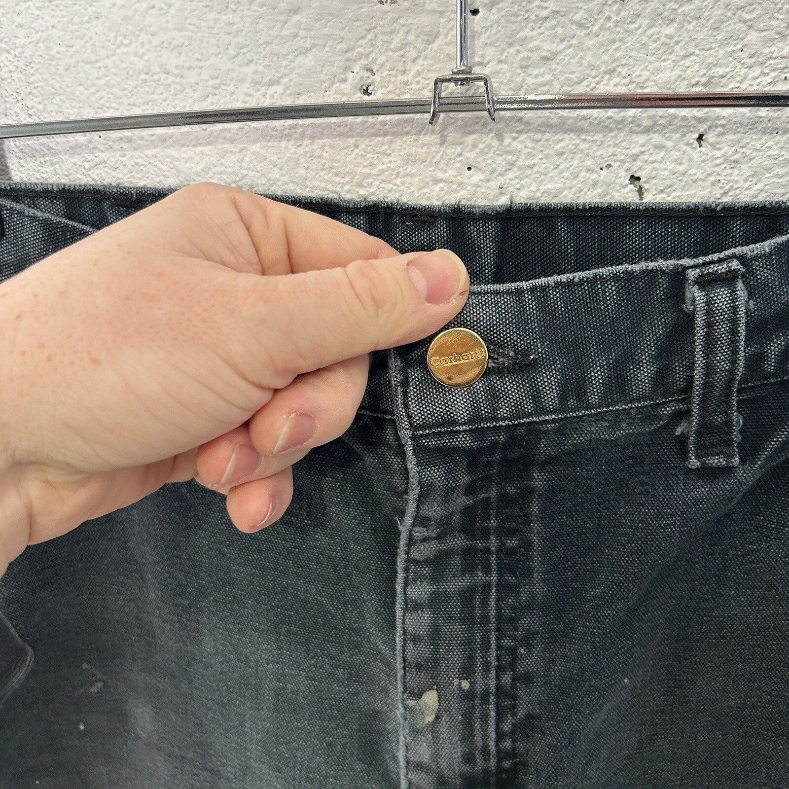 Vintage Faded Carhartt DoubleKnee Carpenter Pants “Black”