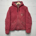 Y2K Carhartt Sherpa-Lined Hooded Detroit Jacket “Crabapple” WJ141 624 Women’s S