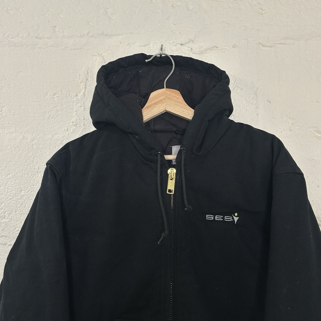 Vintage Carhartt Quilted Hooded Active Jacket “Black” J140 BLK Men’s Small
