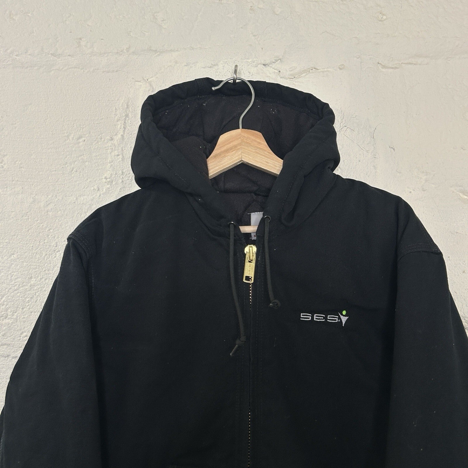 Vintage Carhartt Quilted Hooded Active Jacket “Black” J140 BLK Men’s Small