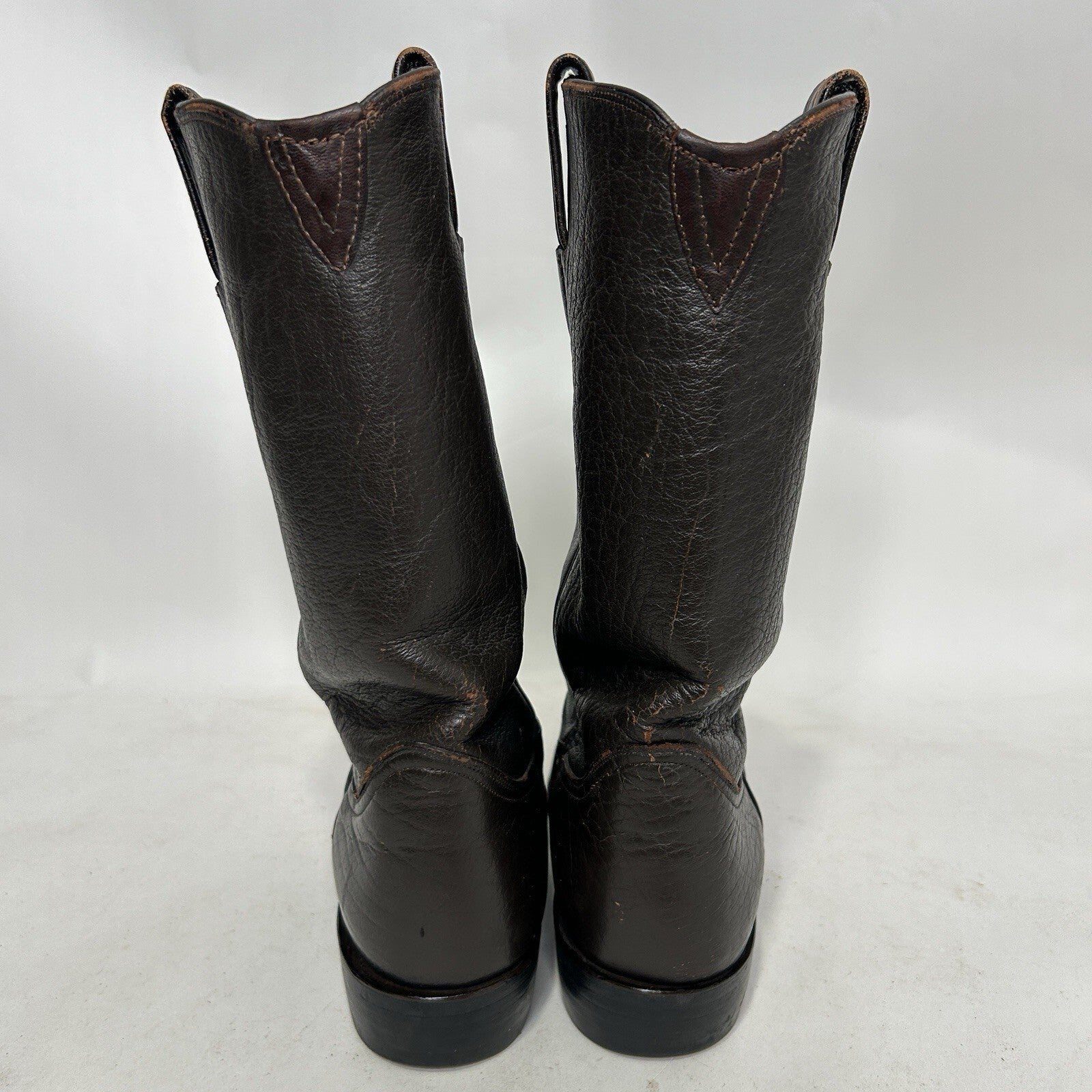 1960s Tony Lama Gold Label Exotic Water Buffalo Cowboy Boots “Espresso”