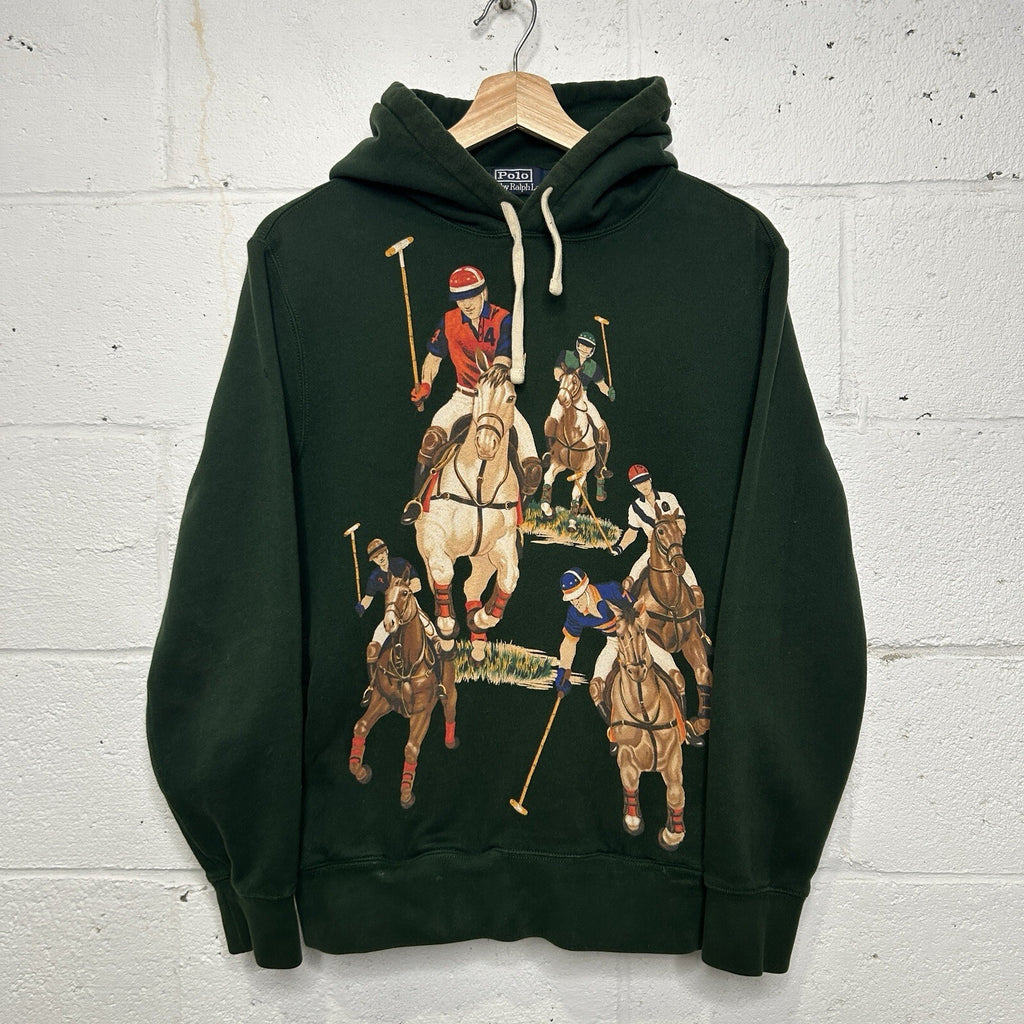 Polo Ralph Lauren Iconic Five Horsemen Hoodie “Green” Men’s Small Worn