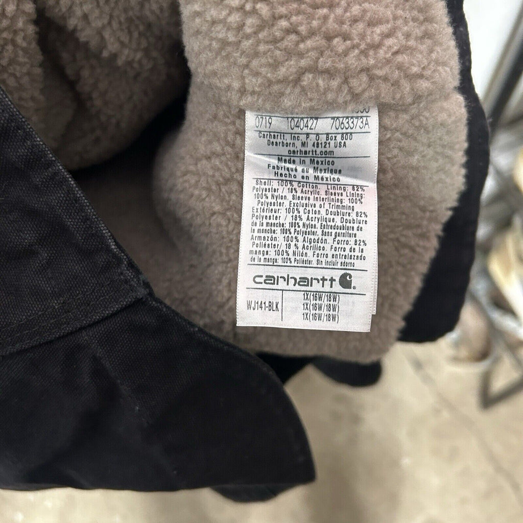 Carhartt Sherpa-Lined Hooded Detroit Jacket “Black”