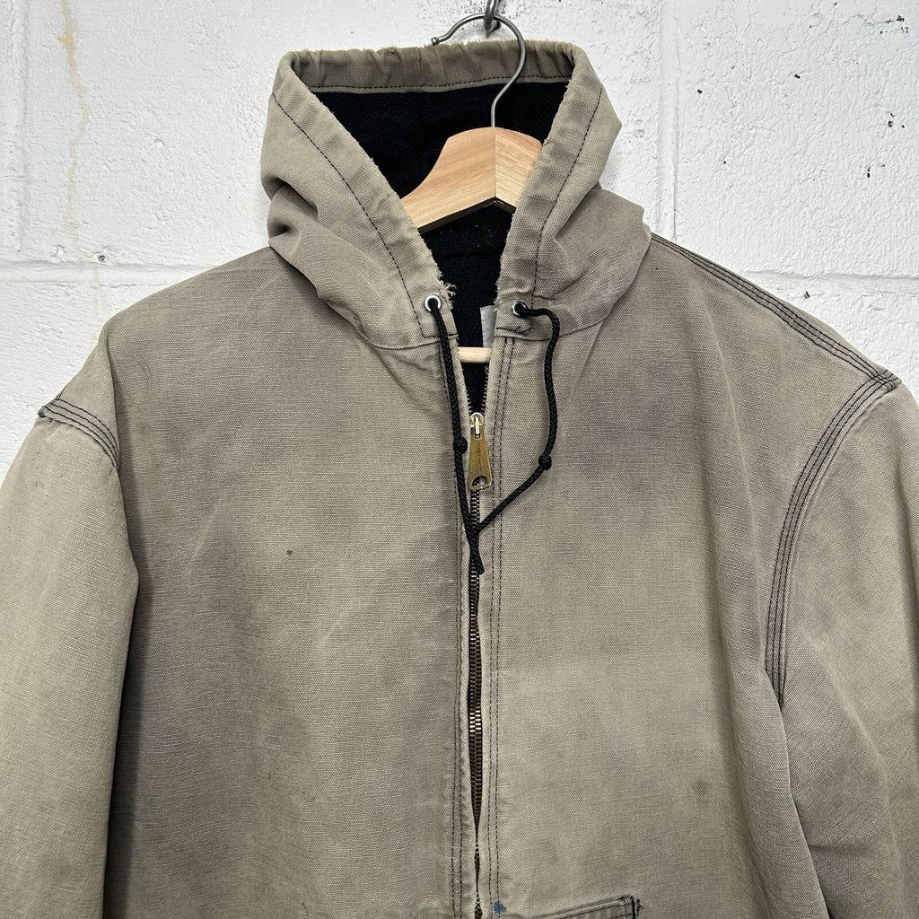 Faded Vintage Carhartt Thermal-Lined Hooded Active Jacket “Black” Men’s Small