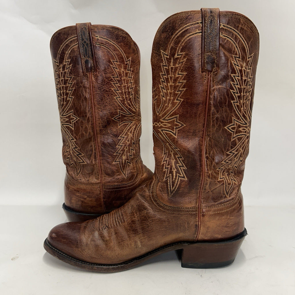 Vintage Lucchese 1883 Handmade Western Cowboy Clayton Boots “Brown” Men’s 10EE
