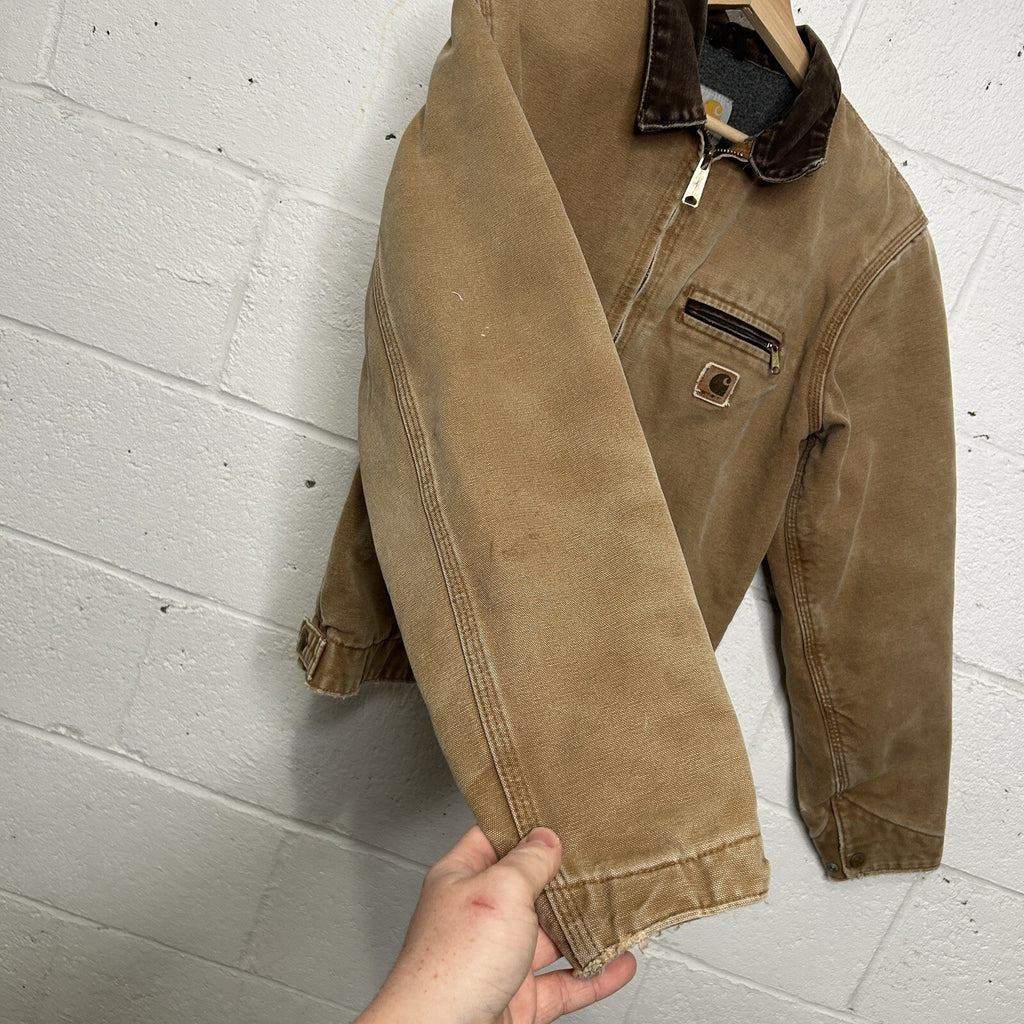 Y2K Carhartt Sherpa-Lined Detroit Jacket “Brown” YYJ97 BRN Youth XL/ Women’s XS