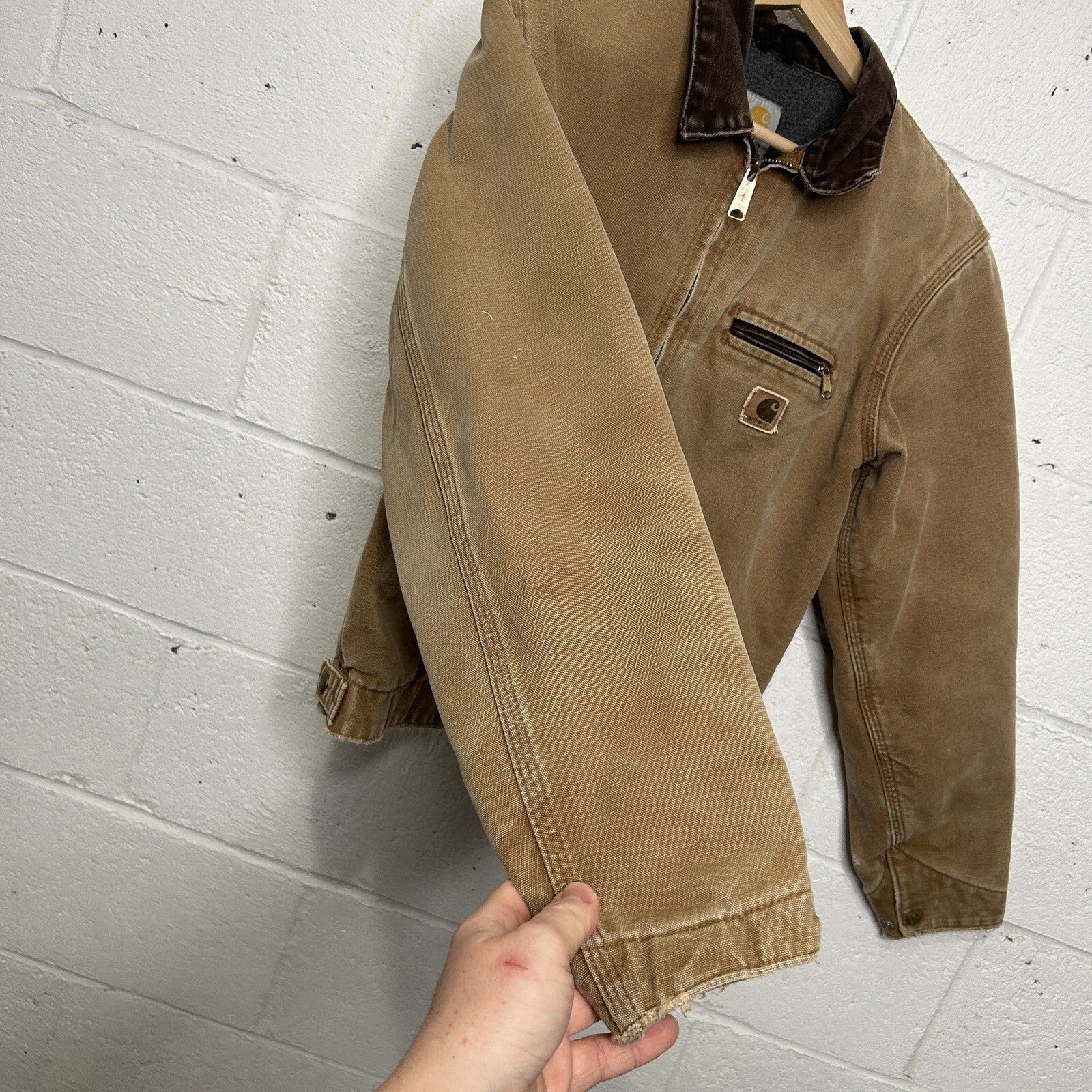 Y2K Carhartt Sherpa-Lined Detroit Jacket “Brown” YYJ97 BRN Youth XL/ Women’s XS