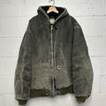 Vintage Carhartt Quilted Hooded Active Jacket “Moss Green” J130 MOS Men’s XL