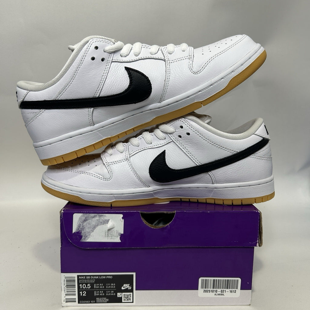 Mens Nike SB Dunk Low Pro "White Gum" CD2563-101 Men’s 10.5 New