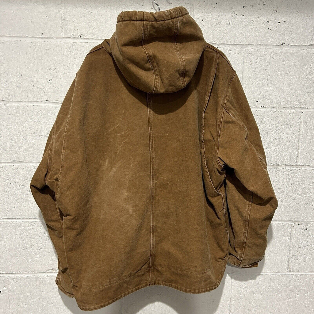 Carhartt Sherpa-Lined Hooded Detroit Jacket "Brown" J141-211