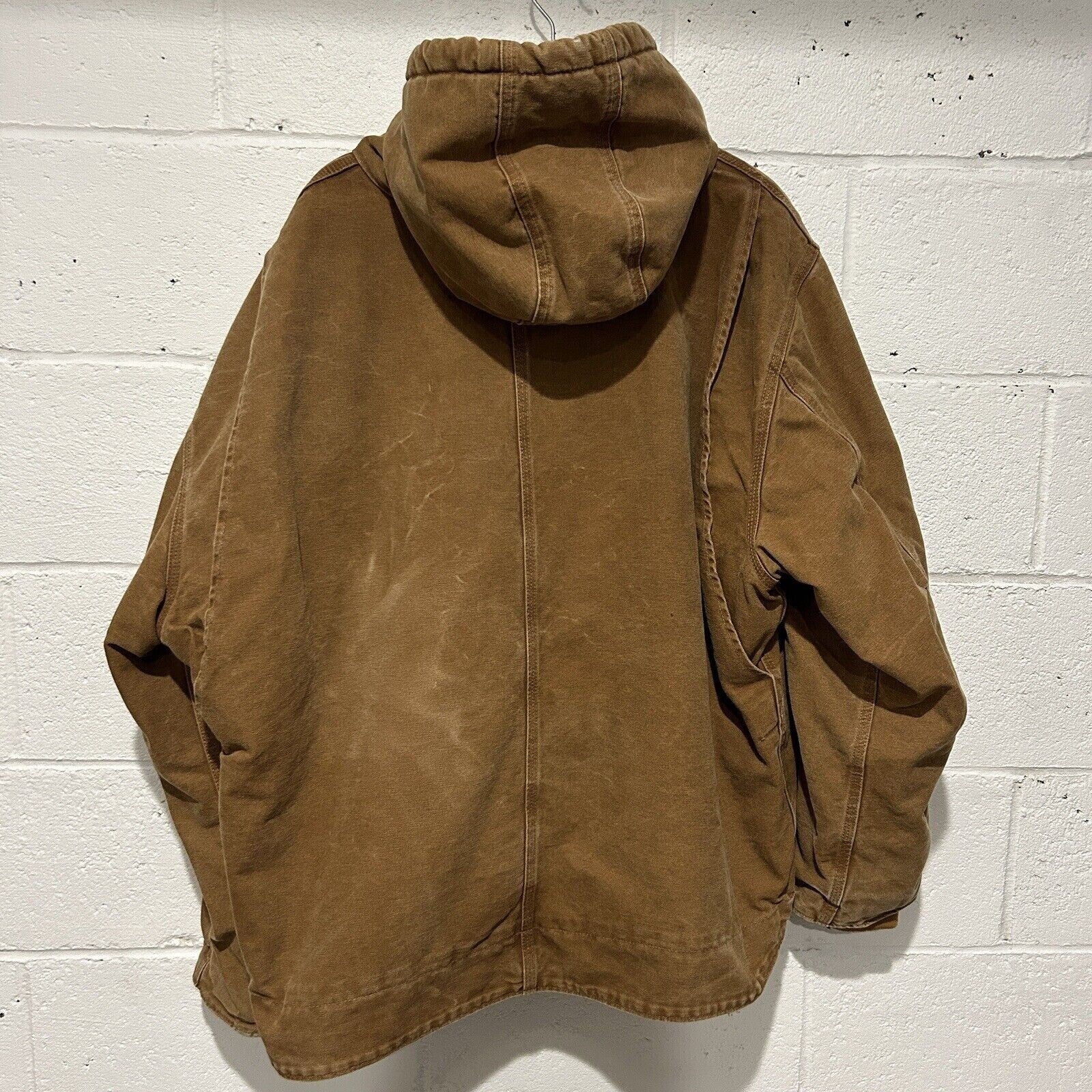 Carhartt Sherpa-Lined Hooded Detroit Jacket "Brown" J141-211