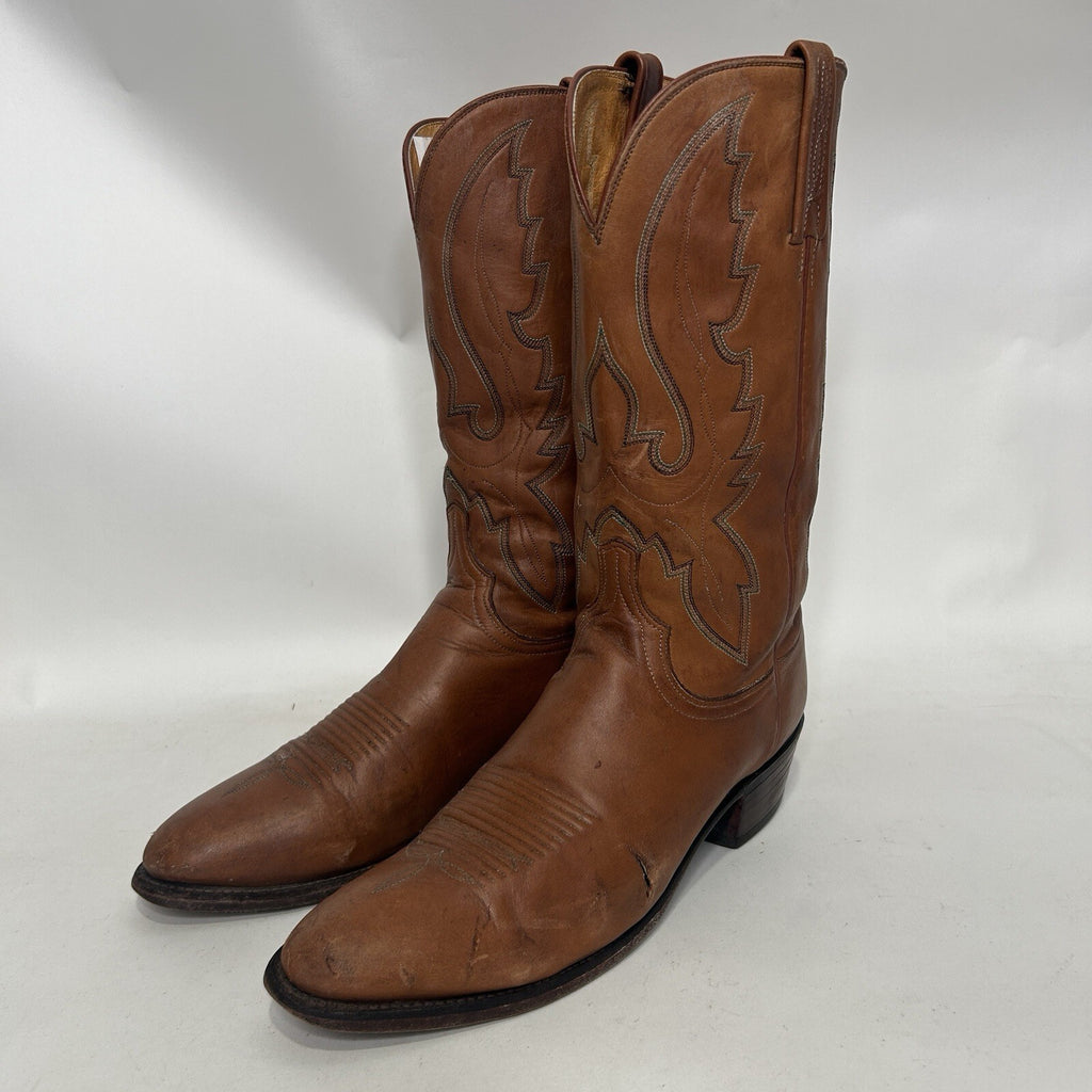 Vintage Lucchese 1883 Cowboy Boots Style 1505 Men’s 10.5D Needs Repaired