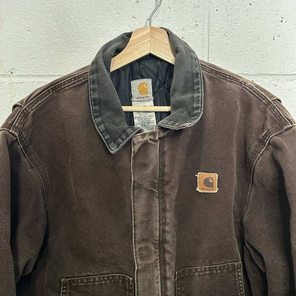 Vintage Carhartt Quilted Traditional Jacket “Dark Brown” J22 DKB Men’s Large