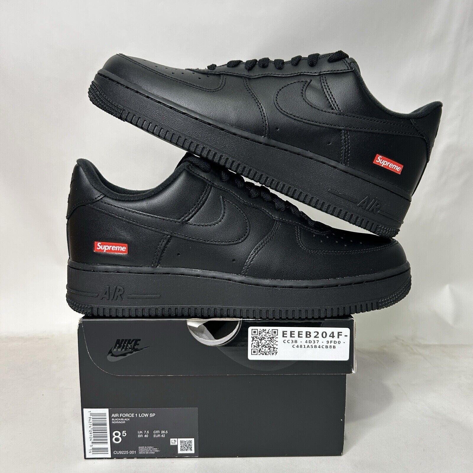 Nike Air Force 1 Low x Supreme Box Logo "Black" 2024