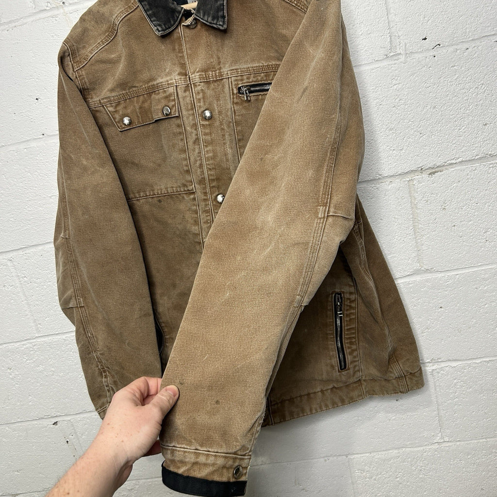 Y2K Carhartt Sandstone Multi-Pocket Jacket “Brown” J285 BRN Men’s Large