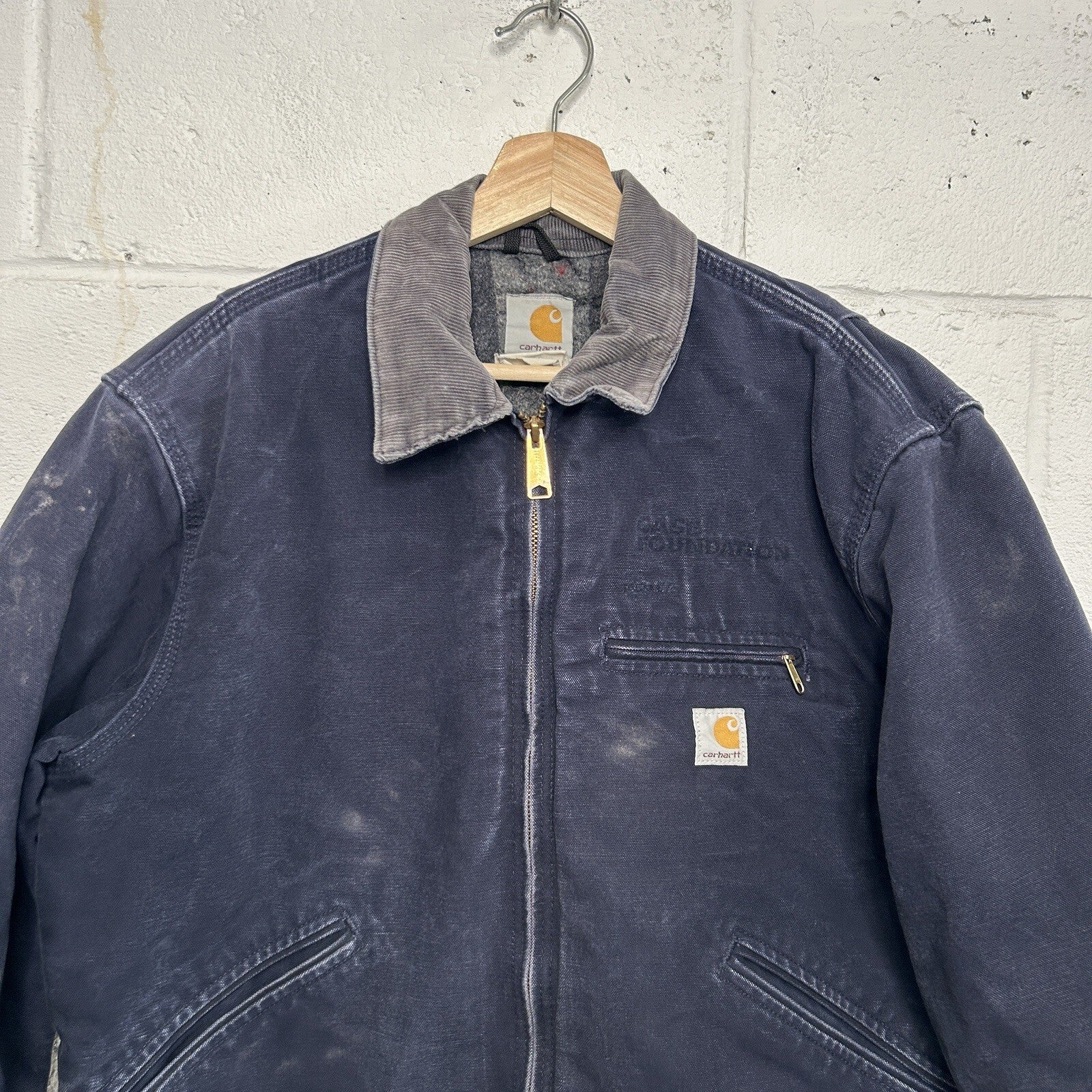 Vintage Carhartt Blanket-Lined Detroit Jacket “Dark Navy” J01 DNY Men’s 42/Large