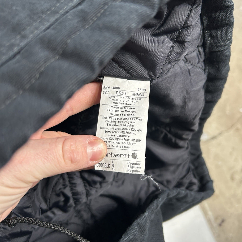 Carhartt Quilt-Lined Artic Traditional Jacket “Black” C003 BLK Men’s Large