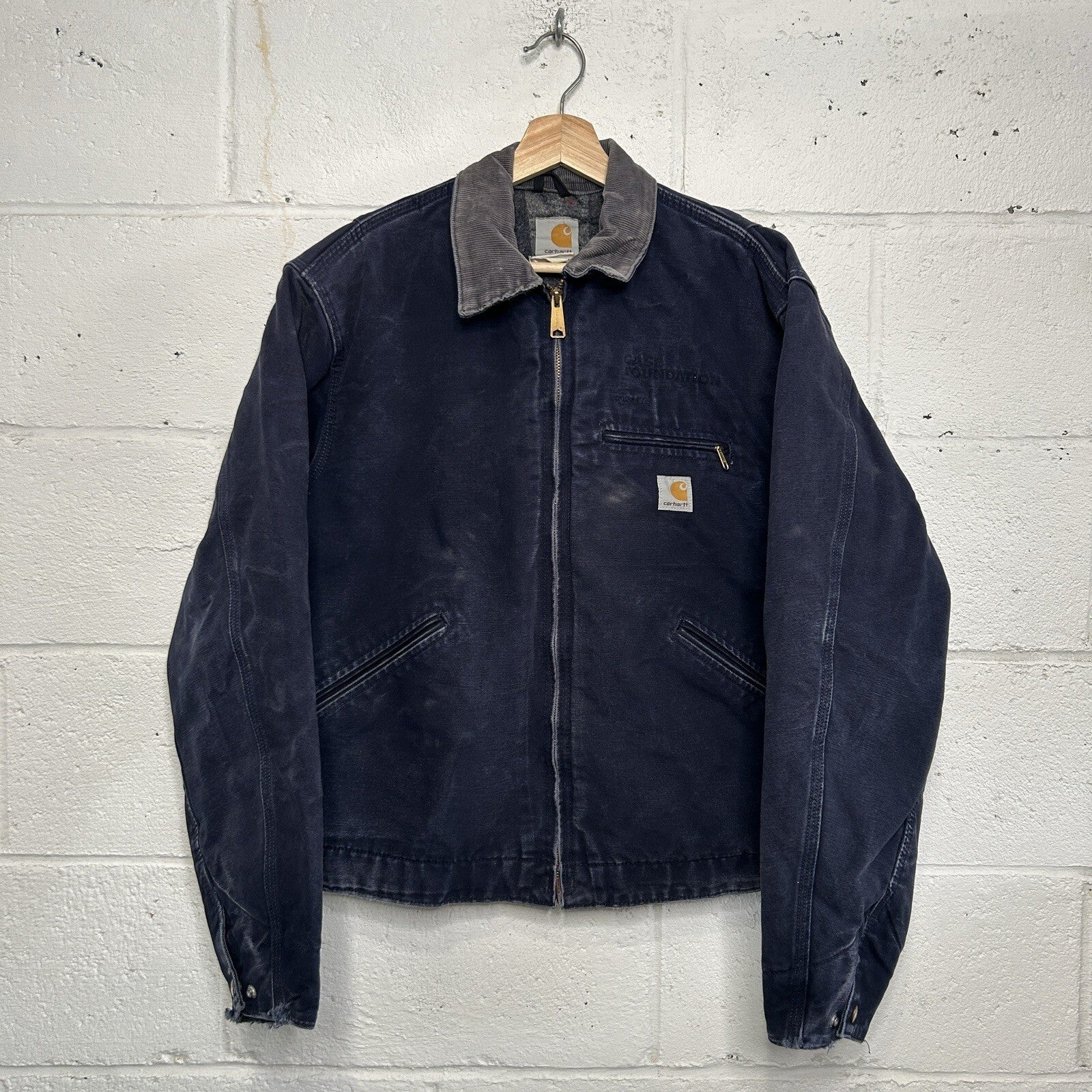 Vintage Carhartt Blanket-Lined Detroit Jacket “Dark Navy” J01 DNY Men’s 42/Large