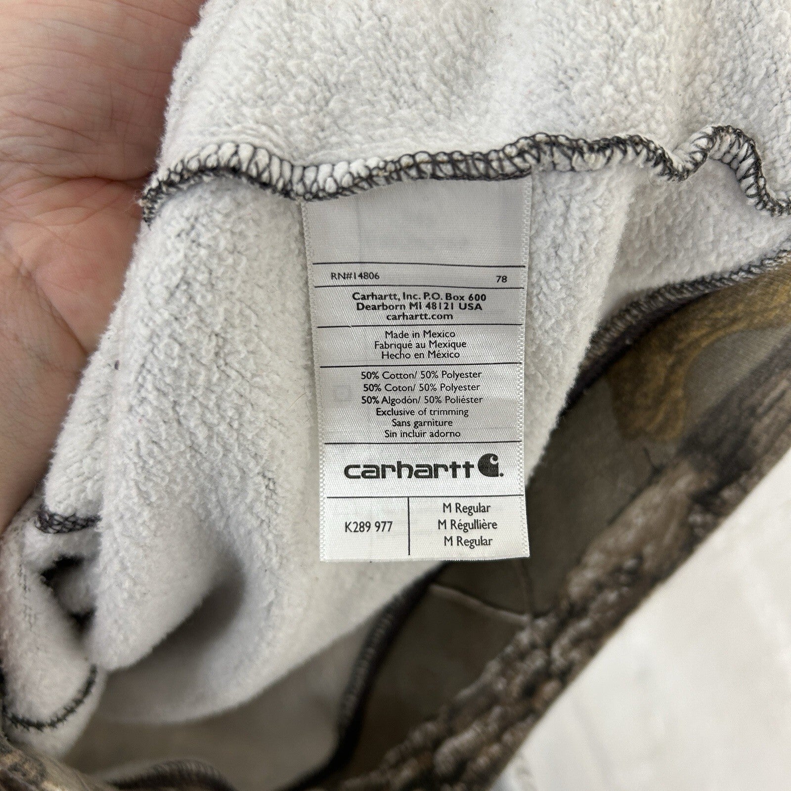 Vintage Carhartt X Realtree Full-Zip Hoodie “Camo” K289 977 Men’s Medium
