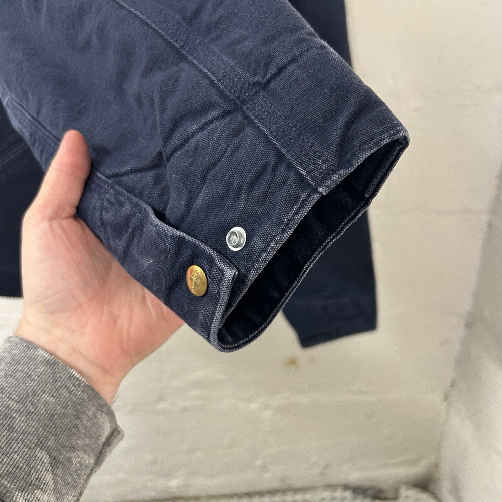 Vintage Carhartt Blanket-Lined Detroit Jacket “Dark Navy” J01 DNY Men’s 44/XL