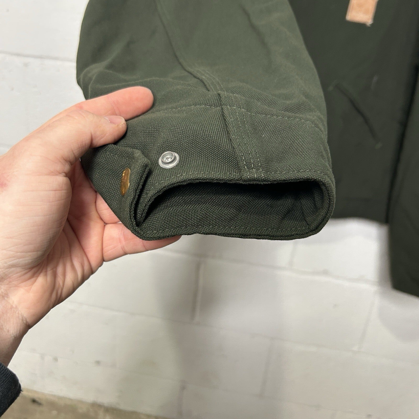 Vintage Carhartt Blanket-Lined Detroit Jacket “Olive Green” J129 OLV Men’s XL