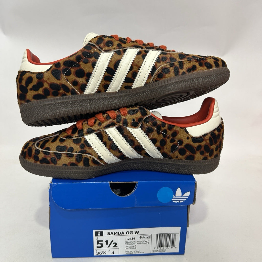 adidas Samba OG WMNS Leopard - “Preloved Red” JI2734 Women's 5.5 New