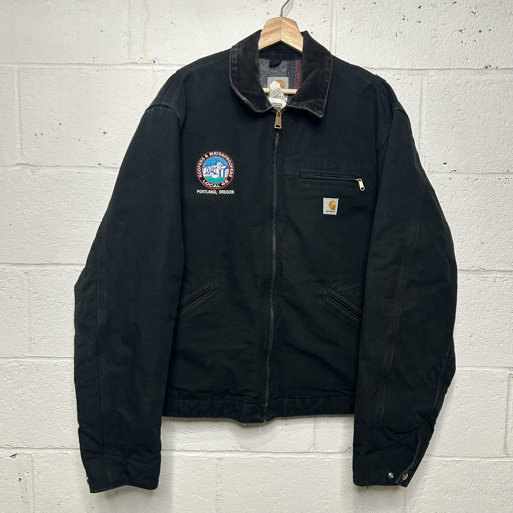 Vintage Carhartt Blanket-Lined Detroit Jacket “Black” UJ01 BLK Union Made USA