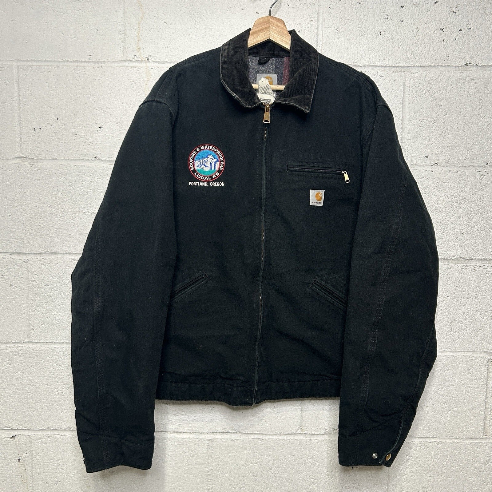 Vintage Carhartt Blanket-Lined Detroit Jacket “Black” UJ01 BLK Union Made USA