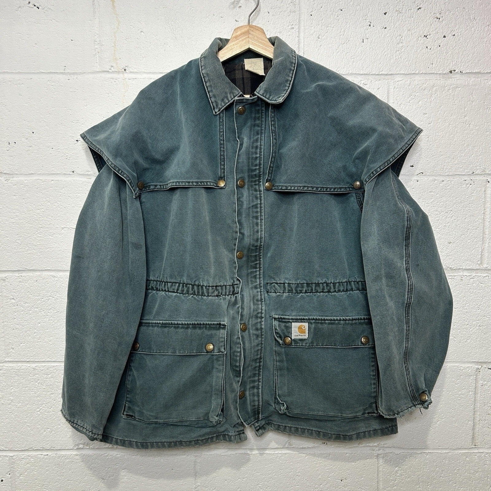Vintage Carhartt Duster Cape Coat Jacket “Hunter Green”