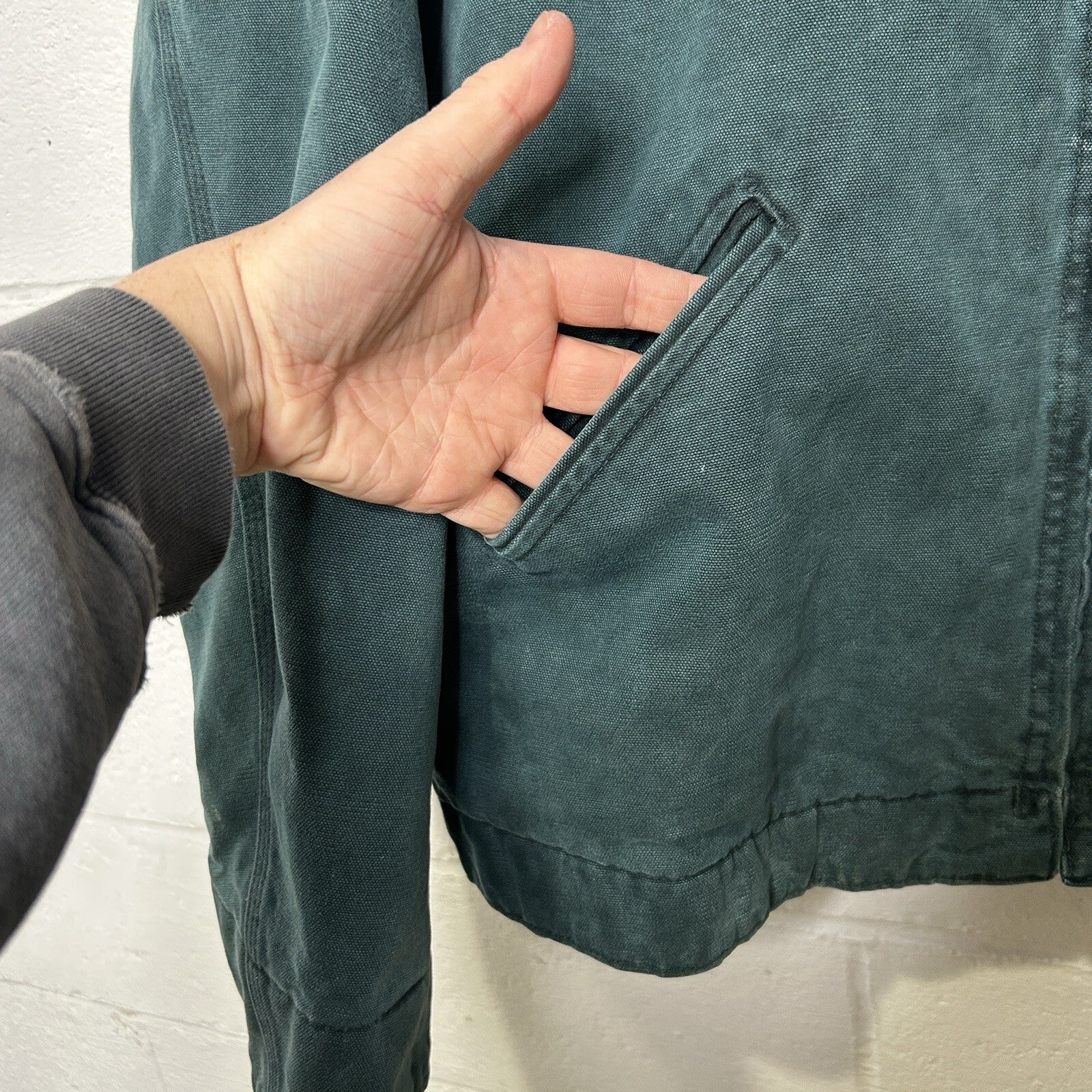 Vintage Carhartt Wool-Lined Detroit Jacket “Hunter Green” J43HTG Men’s X-Large