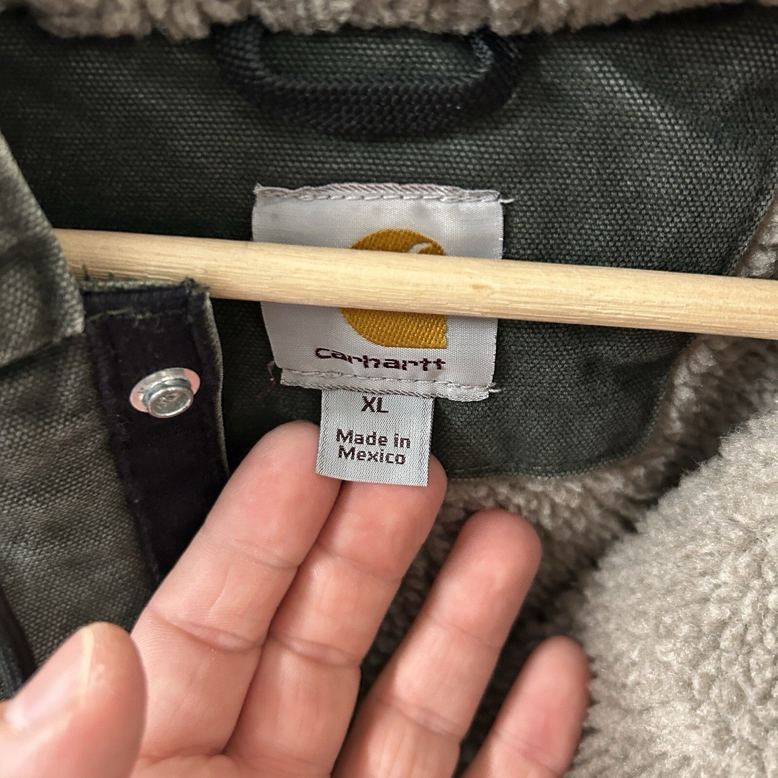 Y2K Carhartt Sandstone Hooded Multi-Pocket Jacket “Moss” J284 MOS Men’s X-Large