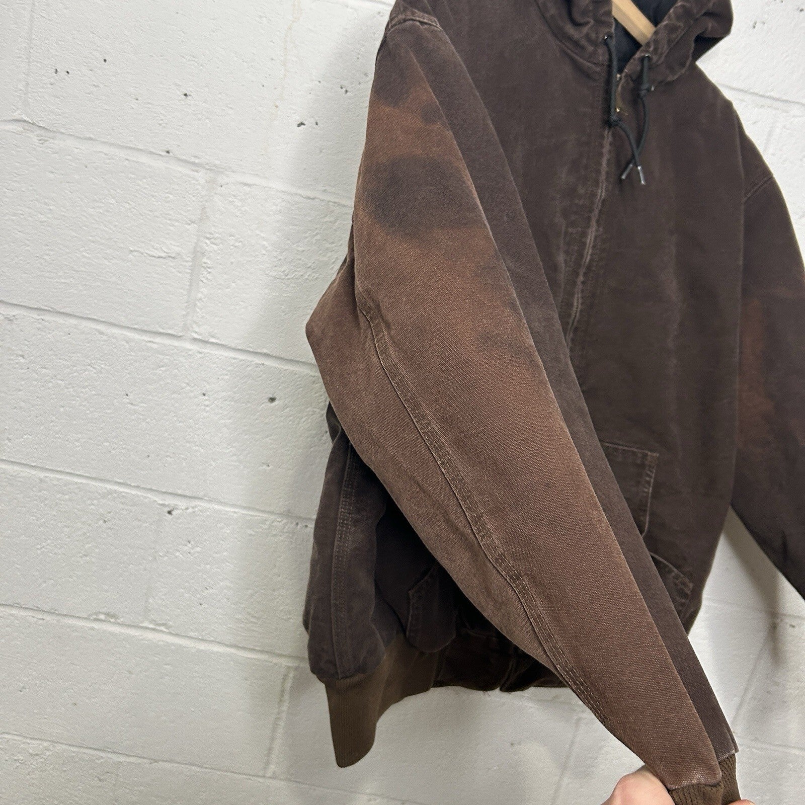 Y2K Carhartt Quilted Hooded Active Jacket “Dark Brown” WJ130 DKB Women’s XL