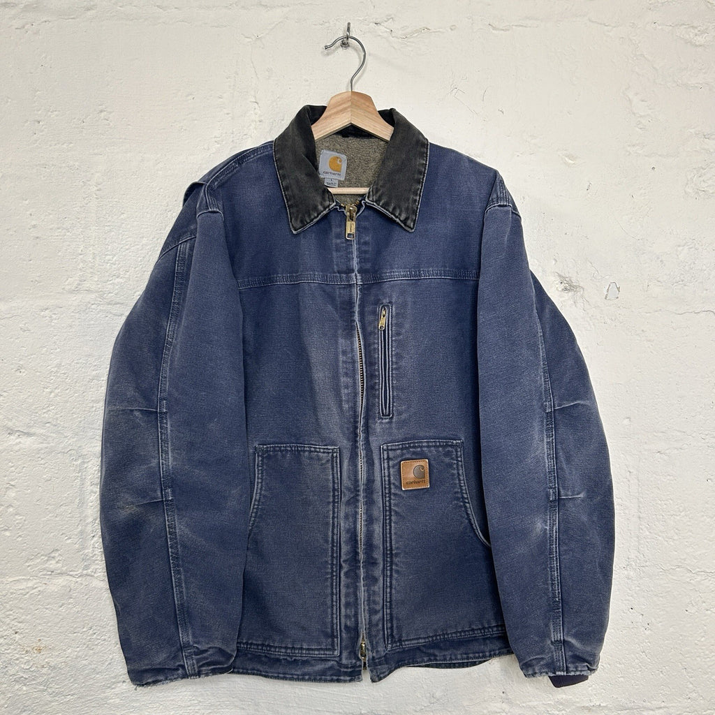 Vintage Carhartt Sherpa-Lined Ridge Jacket “Deep Blue” C61 DPB Men’s Large