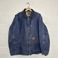 Vintage Carhartt Sherpa-Lined Ridge Jacket “Deep Blue” C61 DPB Men’s Large