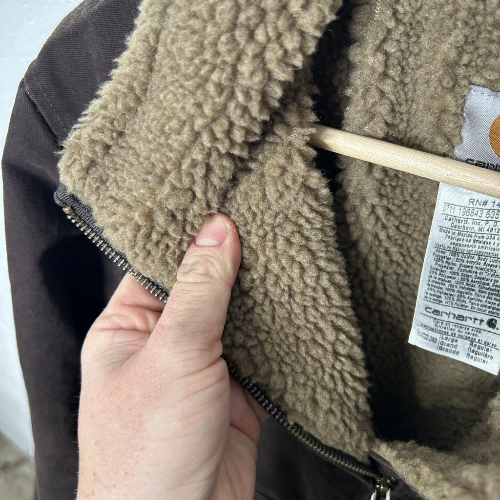 Vintage Carhartt Sherpa-Lined Canyon Jacket “Dark Brown” WJ022 DKB Women’s Large