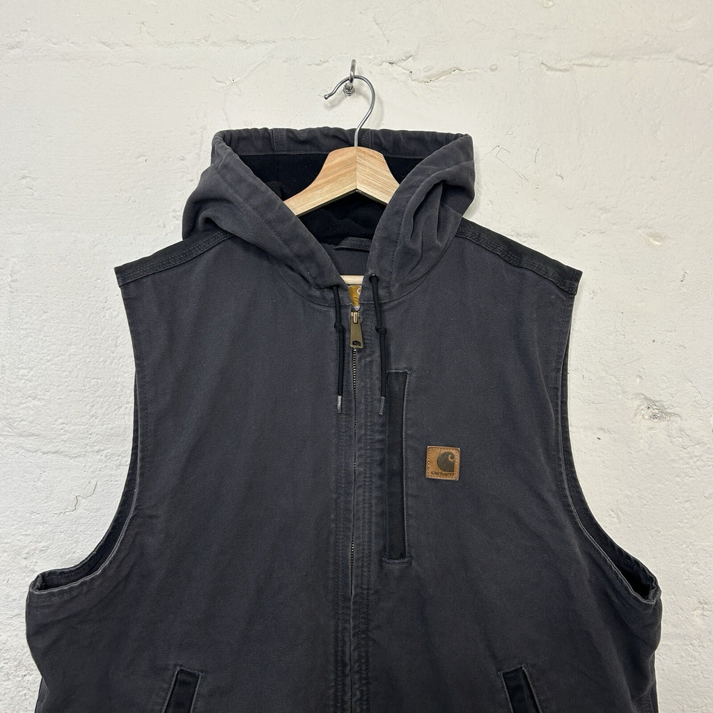 Carhartt Fleece-Lined Knoxville Hooded Vest “Shadow Grey” 101687-029 Men’s L
