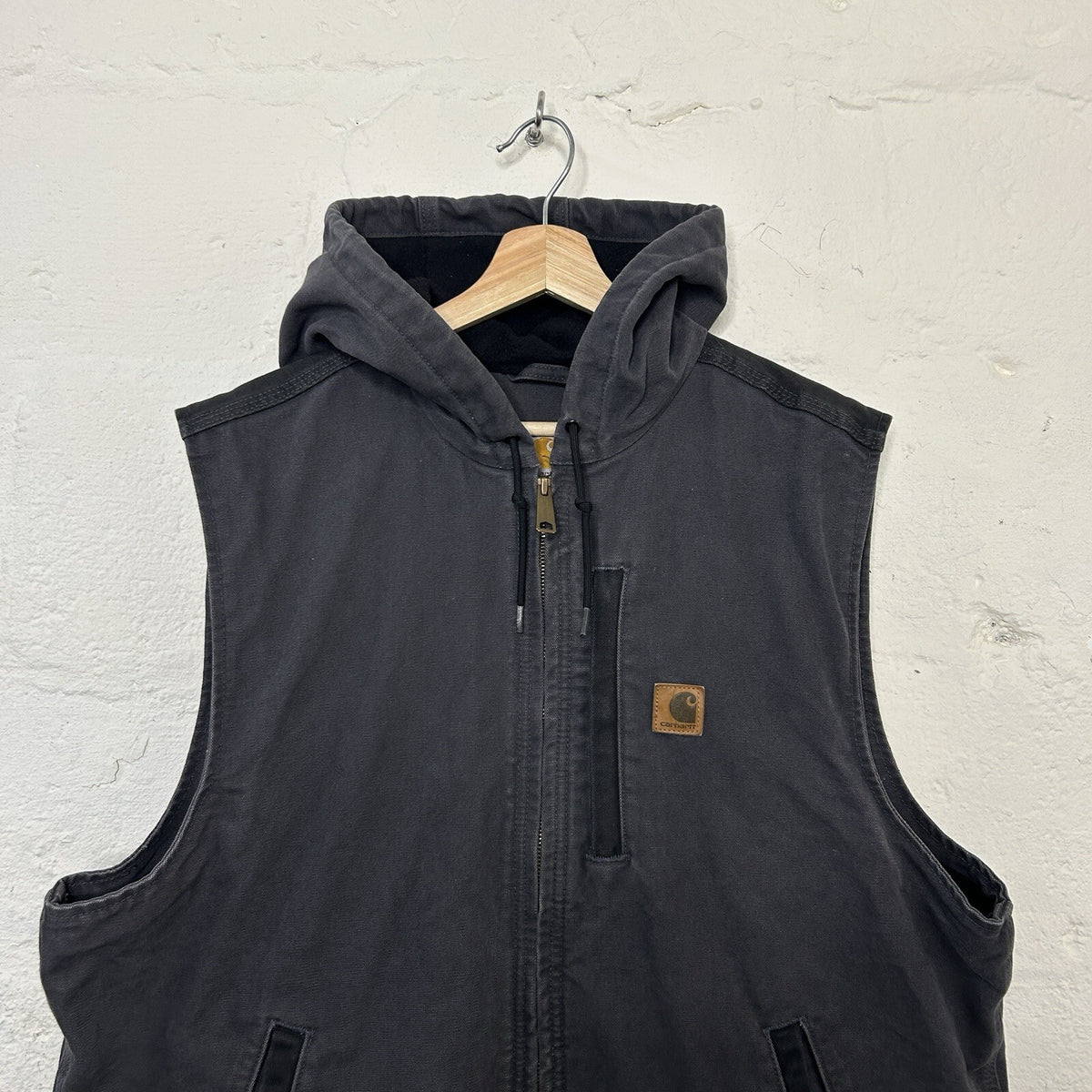 Carhartt Fleece-Lined Knoxville Hooded Vest “Shadow Grey” 101687-029 Men’s L