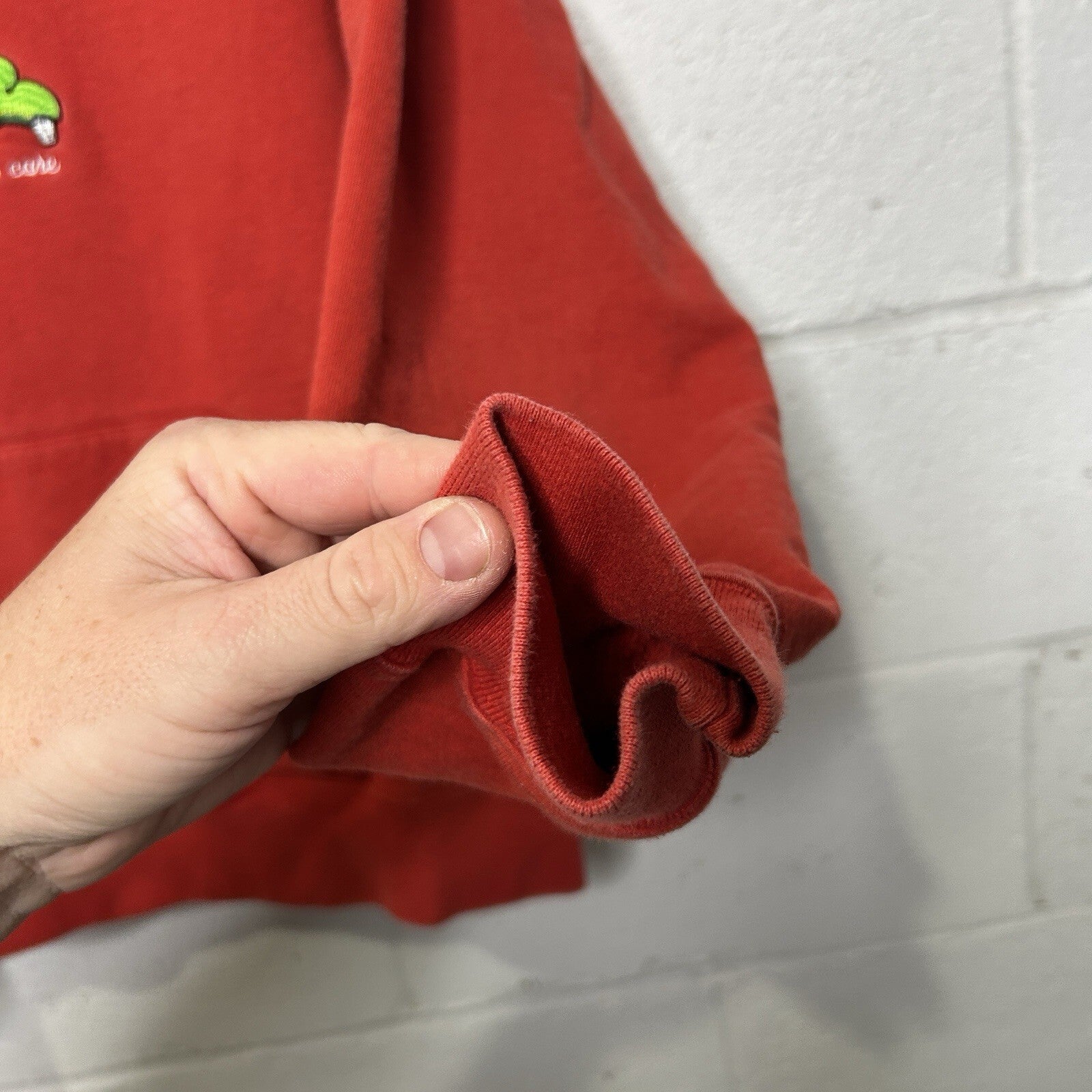 Supreme Don't Care Sweatshirt Pullover Hoodie “Burnt Red” FW21 Men’s Small