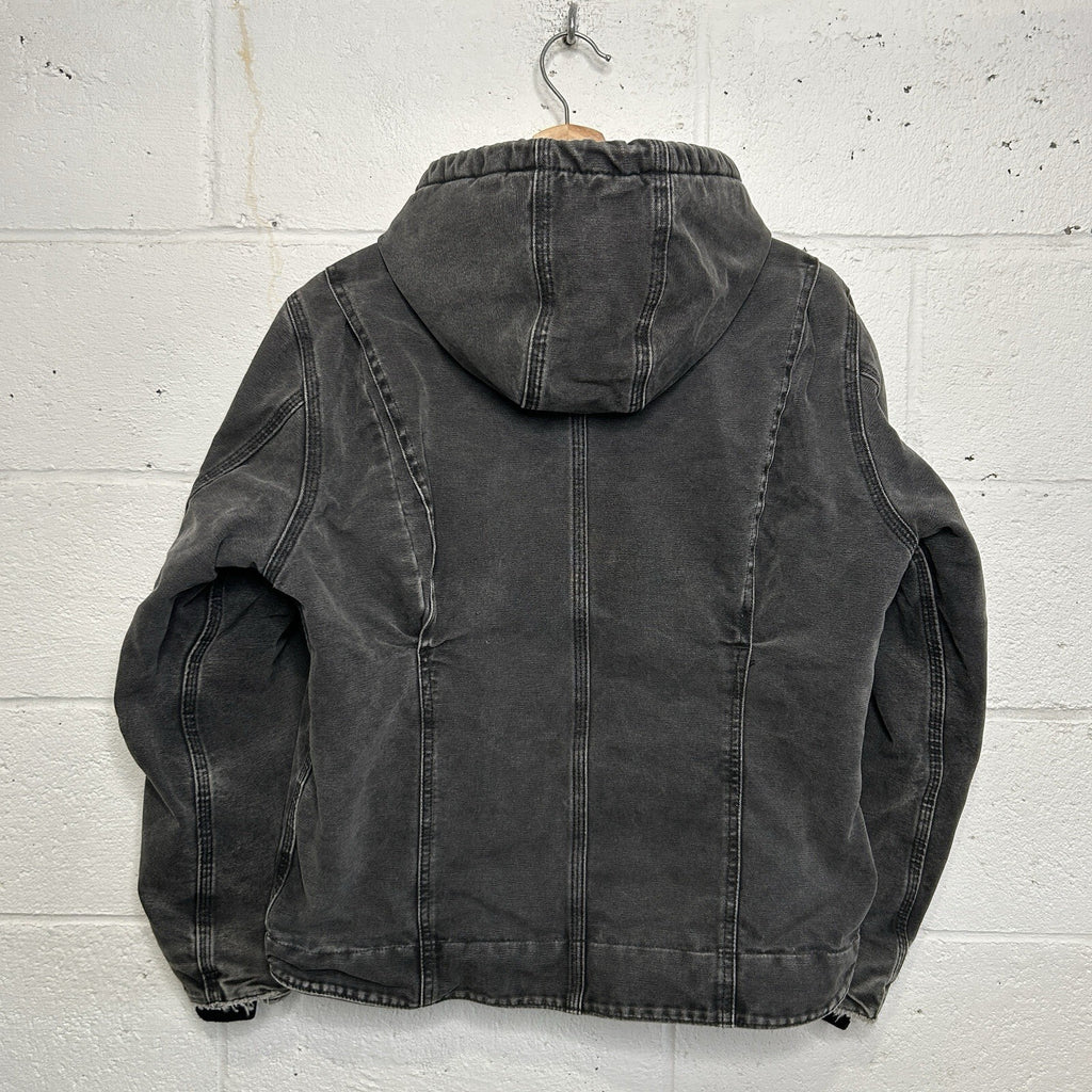 Y2K Carhartt Sherpa-Lined Hooded Detroit Jacket “Black” WJ141 BLK Women’s Medium