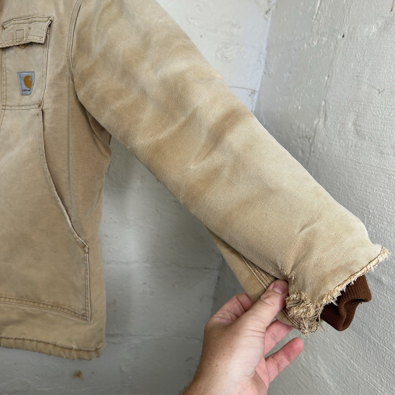 Vintage Faded Carhartt Quilted Artic Jacket “Brown” CQ186 Men’s Large