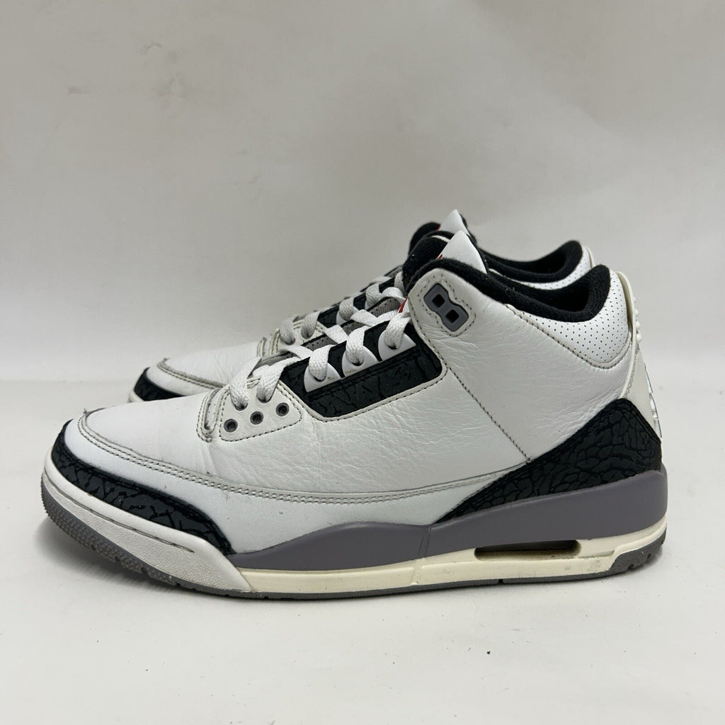 Nike Air Jordan 3 Retro “Cement Grey White Fire Red” CT8532-106 Men’s 9 Worn