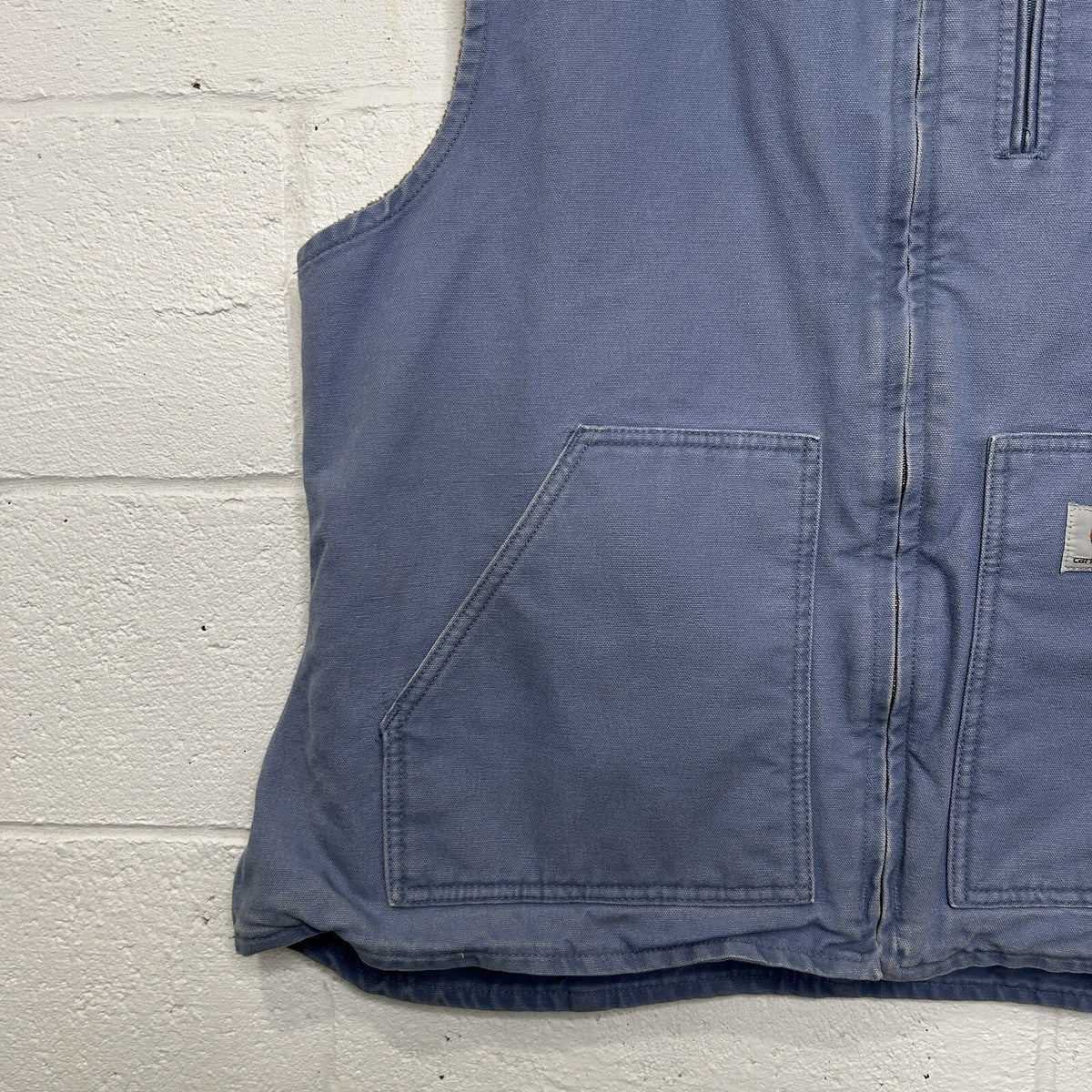 Vintage Carhartt Sherpa-Lined Mock-Neck Vest “Coastline” WV001 CUB Women’s 2XL